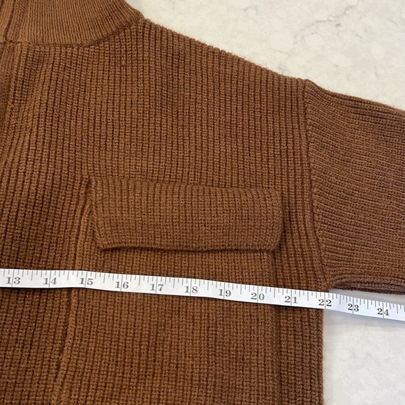 Princess Polly NWT Too Busy Zip Up Sweater Chocolate - Size‎ S/M - Picture 5 of 8